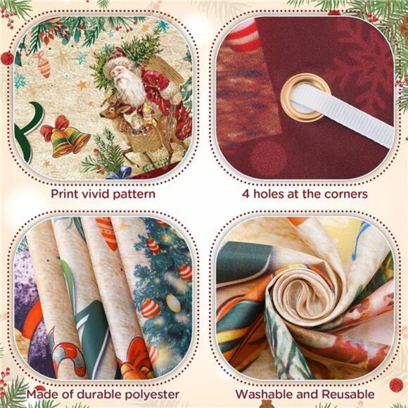 Vintage Christmas Decorations Outdoor Yard Fence Banner Sign, Merry Christmas - Picture 7 of 8